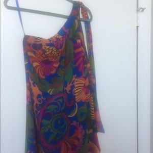 Bright multi colored one should shift dress